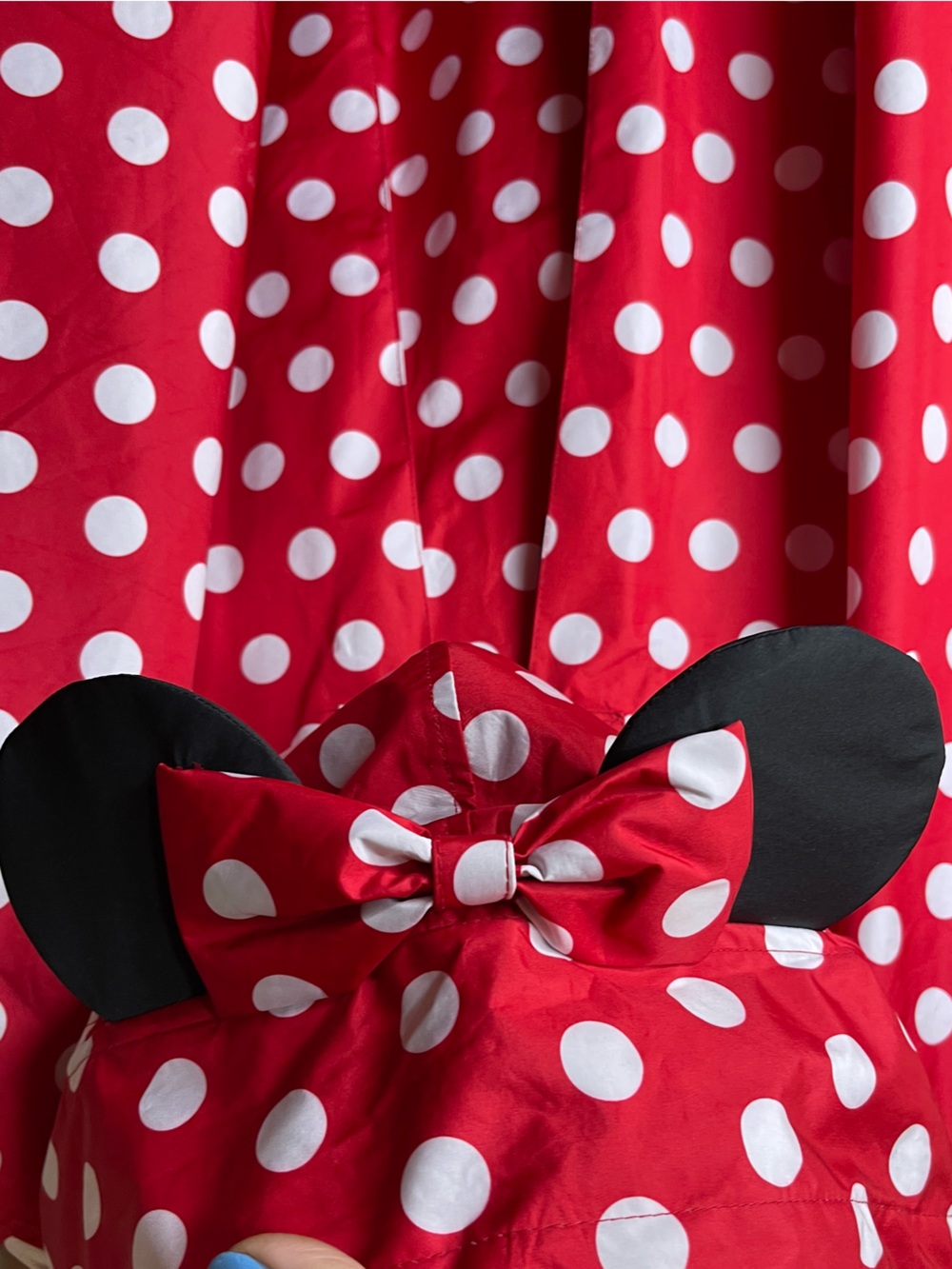 Disney Red and White Polka Dot Raincoat Sz 1X-3X - Picture 7 of 7